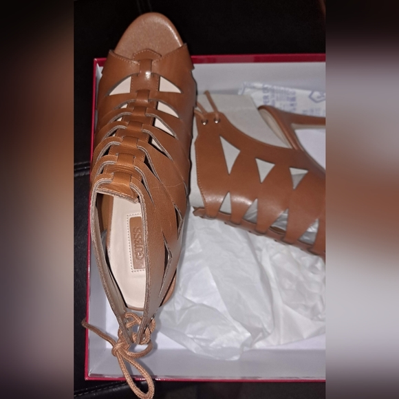 Guess Apex Brown Leather High Heels-Size 8.5 - Picture 6 of 11